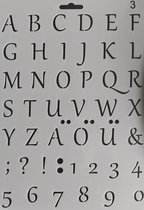 Lettersjablonen - Sjabloon met letters - Alfabet - ABC - Cijfers - Handlettering - Bullet Journaling - #3 - 17,8X26cm