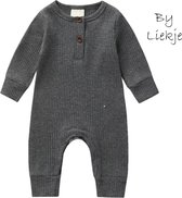 By Liekje - Baby kleding - Playsuit - Lange mouw - Grijs