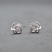 Gading® Oorknopjes zilveren voor dames -Rose oorknoppen - 8mm -zilver 925