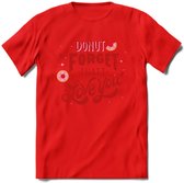 Donut Forget That I Love You - Valentijn T-Shirt | Grappig Valentijnsdag Cadeautje voor Hem en Haar | Dames - Heren - Unisex | Kleding Cadeau | - Rood - L