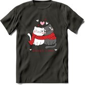 Sweet Time - Valentijn T-Shirt | Grappig Valentijnsdag Cadeautje voor Hem en Haar | Dames - Heren - Unisex | Kleding Cadeau | - Donker Grijs - M