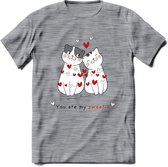 You Are My Sweety - Valentijn T-Shirt | Grappig Valentijnsdag Cadeautje voor Hem en Haar | Dames - Heren - Unisex | Kleding Cadeau | - Donker Grijs - Gemaleerd - XL