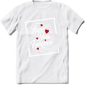 Love You Forever - Valentijn T-Shirt | Grappig Valentijnsdag Cadeautje voor Hem en Haar | Dames - Heren - Unisex | Kleding Cadeau | - Wit - XL