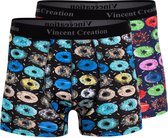 Vincent Creation® katoenen boxershort met donutmotief - 2-pack - XXL