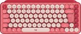 Logitech POP Keys Wireless Mechanical Keyboard With Emoji Keys clavier Bluetooth QWERTY Anglais Rose