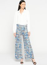 LOLALIZA Broek met paisley print - Blauw - Maat M