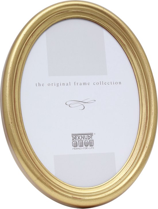 Deknudt Frames fotolijst S100A3 - goud - ovaal - 10x15 cm