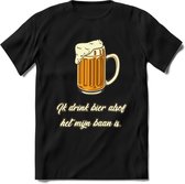 Ik Drink Bier Alsof Het Mijn Baan IsT-Shirt | Bier Kleding | Feest | Drank | Grappig Verjaardag Cadeau | - Zwart - L