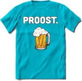 Proost T-Shirt | Bier Kleding | Feest | Drank | Grappig Verjaardag Cadeau | - Blauw - S