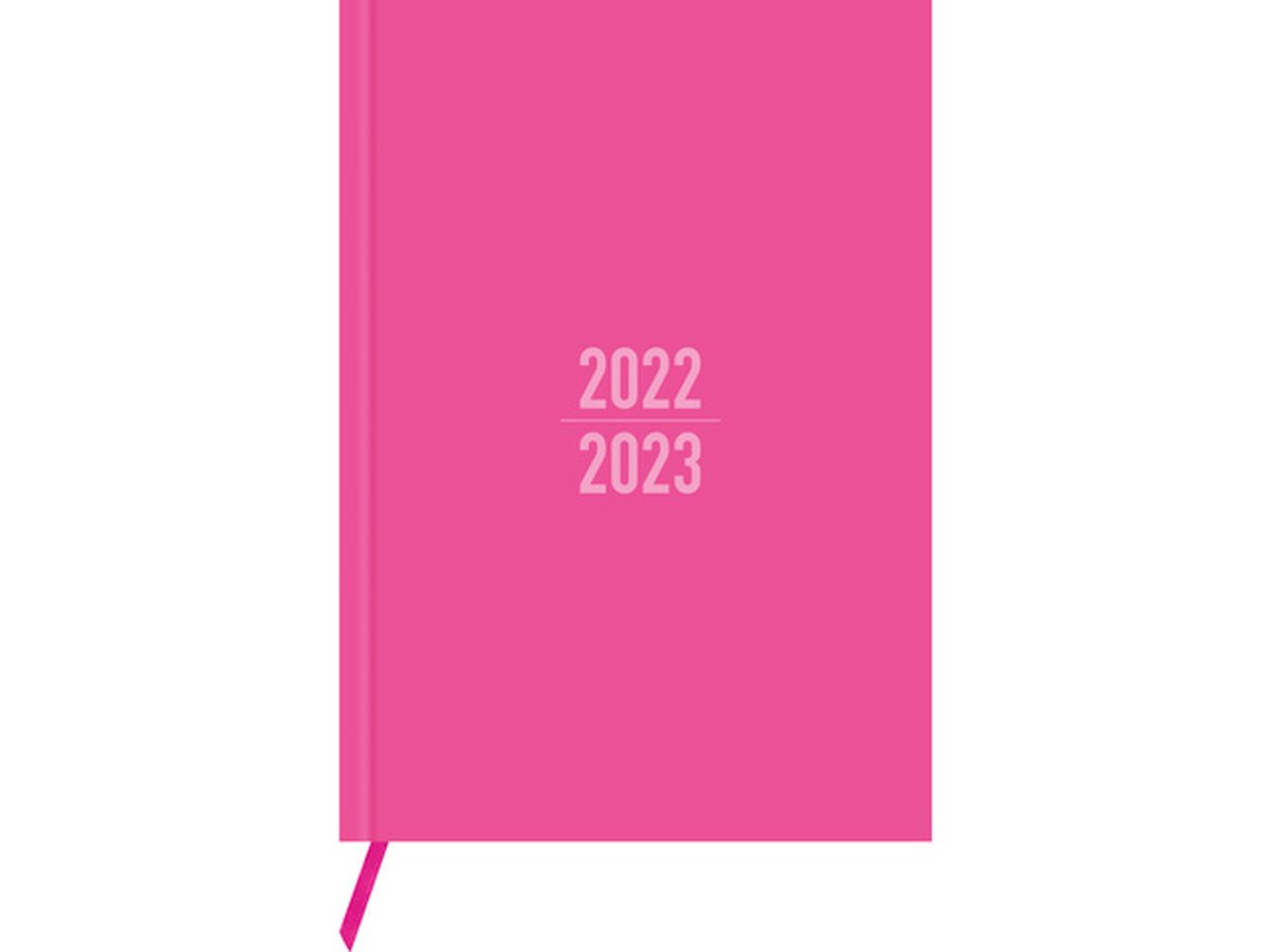 Kangaro agenda - 2022/2023 - A5 - roze - met leeslint - K-22901