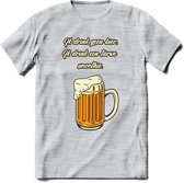 Ik Drink Geen Bier, Ik Drink Een Tarwe Smoothie T-Shirt | Bier Kleding | Feest | Drank | Grappig Verjaardag Cadeau | - Licht Grijs - Gemaleerd - L