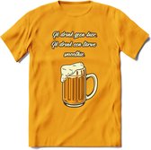 Ik Drink Geen Bier, Ik Drink Een Tarwe Smoothie T-Shirt | Bier Kleding | Feest | Drank | Grappig Verjaardag Cadeau | - Geel - XL