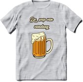 De Soep Van Vandaag T-Shirt | Bier Kleding | Feest | Drank | Grappig Verjaardag Cadeau | - Licht Grijs - Gemaleerd - M