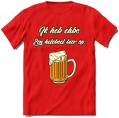 Ik Heb EHBO T-Shirt | Bier Kleding | Feest | Drank | Grappig Verjaardag Cadeau | - Rood - XL