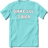 Dikke Lul 3 Bier T-Shirt | Bier Kleding | Feest | Drank | Grappig Verjaardag Cadeau | - Licht Blauw - XXL