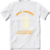 Best Friends Forever T-Shirt | Bier Kleding | Feest | Drank | Grappig Verjaardag Cadeau | - Wit - 3XL