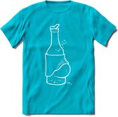 Bierbuik T-Shirt | Bier Kleding | Feest | Drank | Grappig Verjaardag Cadeau | - Blauw - XXL