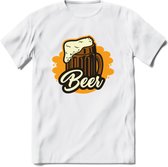 Bierpul T-Shirt | Bier Kleding | Feest | Drank | Grappig Verjaardag Cadeau | - Wit - 3XL