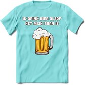 Ik Drink Bier Alsof Het Mijn Baan Is T-Shirt | Bier Kleding | Feest | Drank | Grappig Verjaardag Cadeau | - Licht Blauw - M