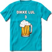 Dikke Lul 3 Bier T-Shirt | Bier Kleding | Feest | Drank | Grappig Verjaardag Cadeau | - Blauw - XL