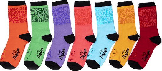 Biggdesign Moods Up 7-delige sokken voor dames - valentijn cadeautje voor haar