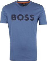 Hugo Boss - T-shirt Thinking Responsible Blauw - 3XL - Regular-fit