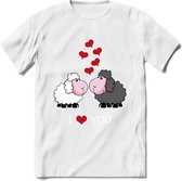 I Love You - Valentijn T-Shirt | Grappig Valentijnsdag Cadeautje voor Hem en Haar | Dames - Heren - Unisex | Kleding Cadeau | - Wit - XXL