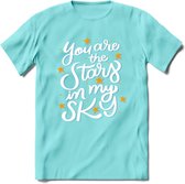 You Are The Stars In My Sky - Valentijn T-Shirt | Grappig Valentijnsdag Cadeautje voor Hem en Haar | Dames - Heren - Unisex | Kleding Cadeau | - Licht Blauw - S