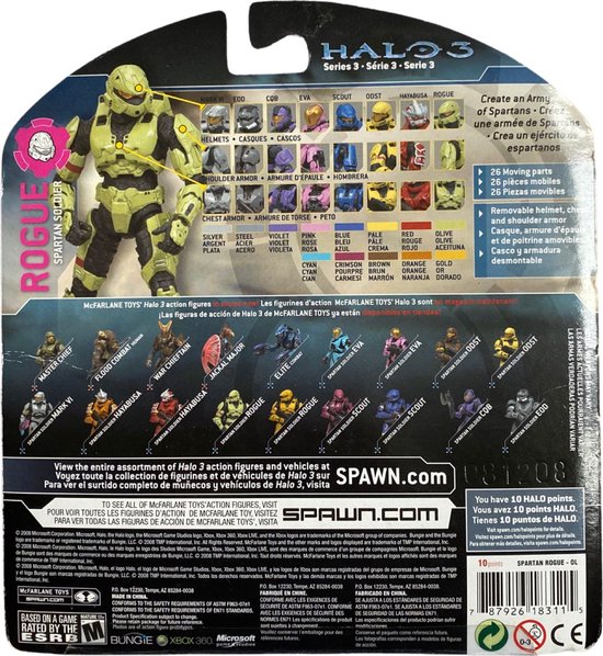 Halo Anniversary Action Figure Series 1 - Grunt Spec Ops 4" Con Fuel Rod Gun E Plasma Grenade - Collezione Halo 3