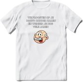 We proosten op je hoofd zonder haren T-Shirt | Grappig Abraham 50 Jaar Verjaardag Kleding Cadeau | Dames – Heren - Wit - L