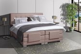 Elektrische Boxspring LUXA - Pocketvering - Luxe Topper - Oud Roze - Boxspring 160x200 - Inclusief Montage