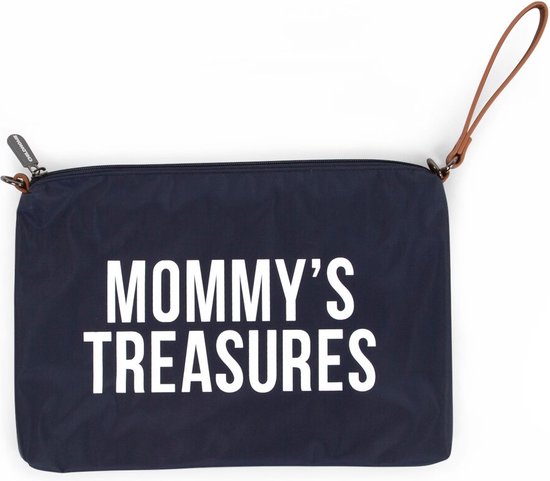 Childhome Mommy's Treasures - Clutch - Teddy - Blauw/wit