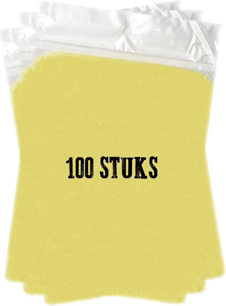 FashionBootZ wegwerp regenponcho geel 100 stuks