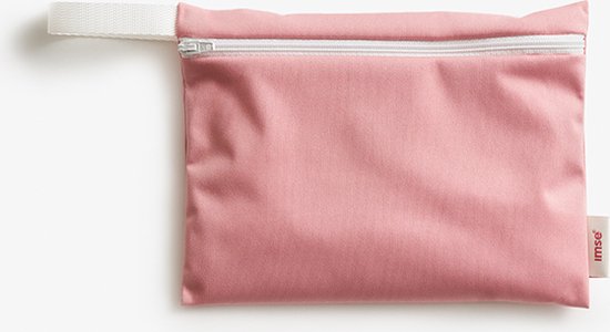 Lichtroze ImseVimse wetbag met ritssluiting en lusje.