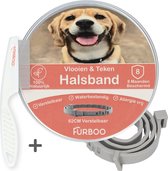 Furboo Vlooienband & Tekenband Hond - 100% Veilig voor Honden - 8 Maanden Bescherming Tegen Teken, Vlooien, Luizen & Larven