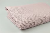 Wafel katoen - licht oud roze - coupon - 2 meter