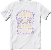 50 Jaar Legendarisch Gerijpt T-Shirt | Paars - Ivoor | Grappig Verjaardag en Feest Cadeau Shirt | Dames - Heren - Unisex | Tshirt Kleding Kado | - Wit - M
