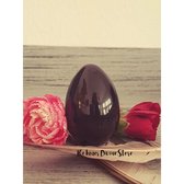 InnerDivineStore Yoni Ei Zwarte Obsidiaan 80 Gram Niet verpakt