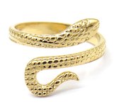 Ring met Slang - RVS - One Size - Goudkleurig