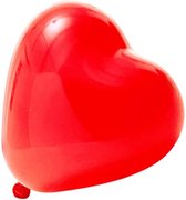 logei® 100 x ballonnen in hartvorm, hartvorm, ballonnen, decoratie voor feest, belofte, bruiloft, verjaardag en Valentijnsdag (rood) - valentijn cadeautje