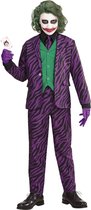 Widmann - Joker Kostuum - Classy Joker - Jongen - paars - Maat 158 - Carnavalskleding - Verkleedkleding