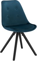 1 Eetkamerstoel Woonkamer stoel in Fluweel zitting,Eetstoel Blauw Multifunctioneel BH196bl-1