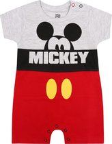 Barboteuse Grijs-rouge avec photo de Mickey Mouse / 68 cm
