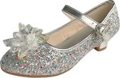 Spaanse prinsessen schoenen zilver glitter sneeuwvlok maat 30 - binnenmaat 19,5 cm - prinsessen schoentjes meisje