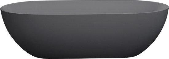 WOON-DISCOUNTER.NL - Solid Surface ligbad Tumba 170 (Grijs) - Grijs - 170 x 85 x 50 cm - Vrijstaand - Solid Surface - 151807