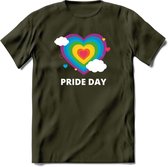 Pride Day | Pride T-Shirt | Grappig LHBTIQ+ / LGBTQ / Gay / Homo / Lesbi Cadeau Shirt | Dames - Heren - Unisex | Tshirt Kleding Kado | - Leger Groen - M