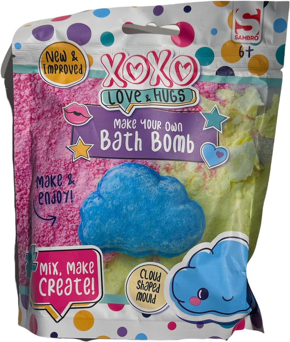 Make Your Own Bath Bomb - Xoxo Love and Hugs - Wolkje Bad Bom Knutselpakket