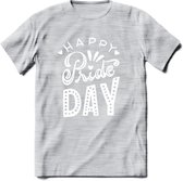 Pride Day | Pride T-Shirt | Grappig LHBTIQ+ / LGBTQ / Gay / Homo / Lesbi Cadeau Shirt | Dames - Heren - Unisex | Tshirt Kleding Kado | - Licht Grijs - Gemaleerd - XL