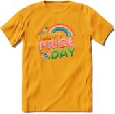 Pride Day | Pride T-Shirt | Grappig LHBTIQ+ / LGBTQ / Gay / Homo / Lesbi Cadeau Shirt | Dames - Heren - Unisex | Tshirt Kleding Kado | - Geel - S