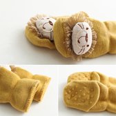 baby sokken dieren leeuw - anti slip - 0-18 maand - 3D dieren - happy socks - antislip - baby sokken - baby sokjes - babysokjes - dierensokken - jongens sokken - meisjes sokken bab